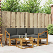 Set vanjskih sofa 5 kom. Prirodna i antracit