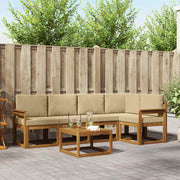 Set vanjskih sofa 6 kom. Prirodna i bež