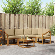 Set vanjskih sofa 6 kom. Prirodna i bež