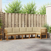 Set vanjskih sofa 6 kom. Prirodna i bež