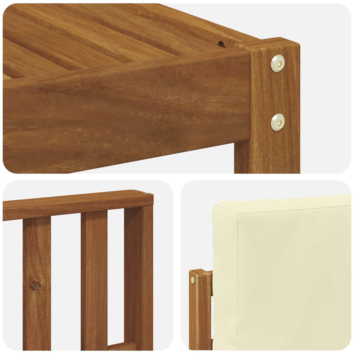 Set vanjskih sofa s jastukom 7 pcs Prirodna i krem
