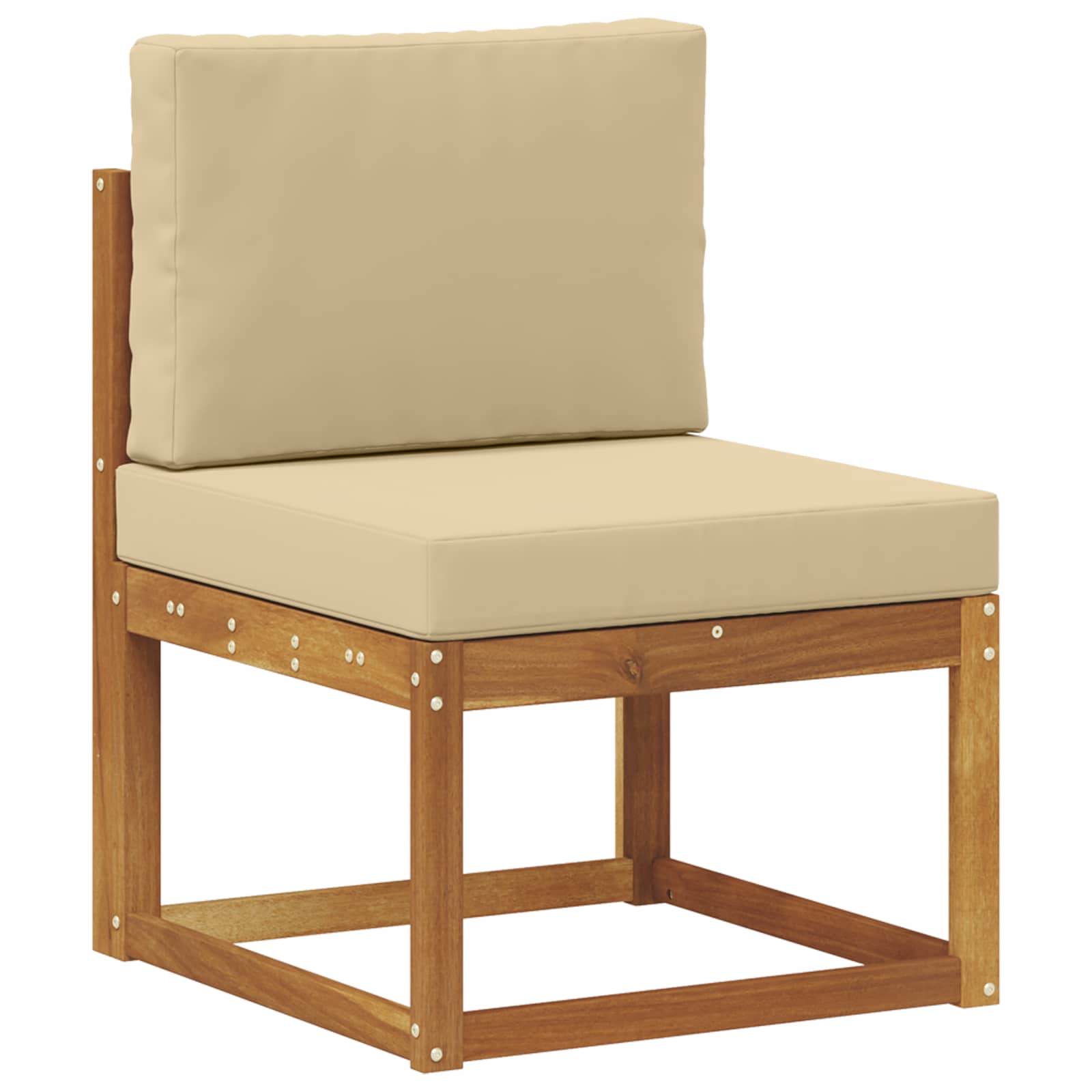 Set vanjskih sofa s jastukom 7 pcs Prirodna i bež