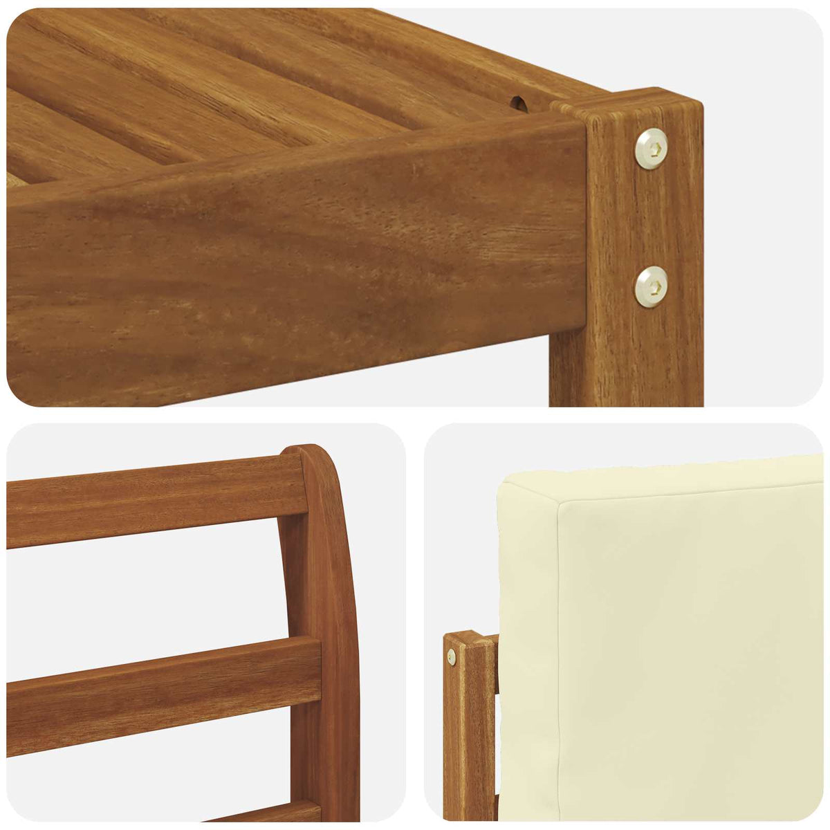 Set vanjskih sofa s jastukom 7 pcs Prirodna i krem