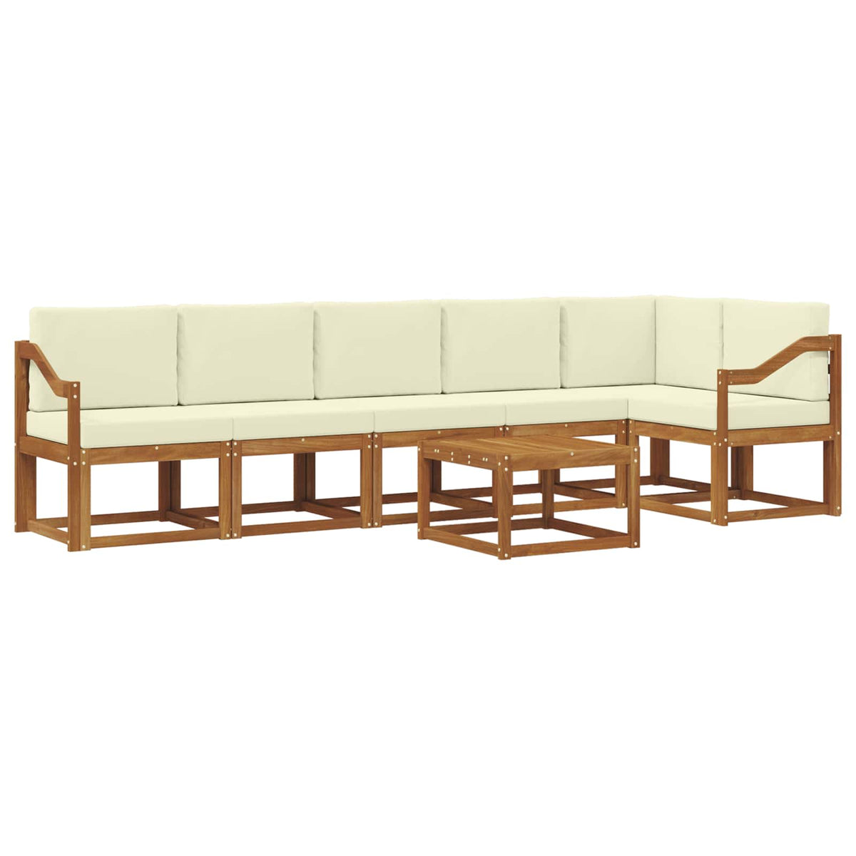 Set vanjskih sofa 7 kom. Prirodna i krem