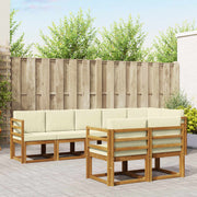 Set vanjskih sofa 8 kom. Prirodna i krem