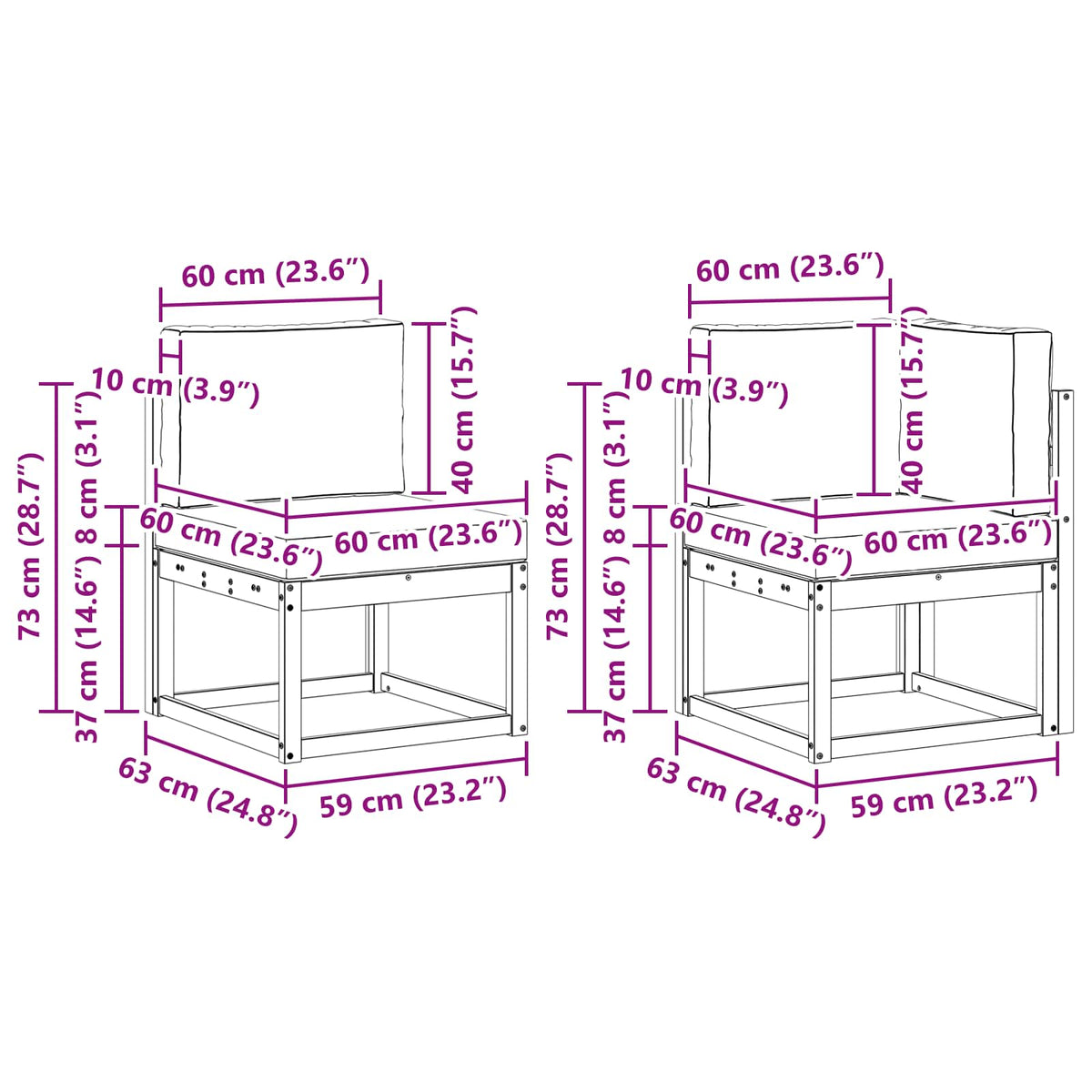 Set vanjskih sofa s jastukom 8 pcs Prirodna i bež