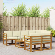 Set vanjskih sofa 9 kom. Prirodna i krem