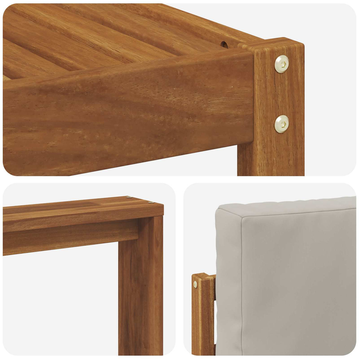 Set vanjskih sofa 7 kom. Prirodna i svijetlo siva