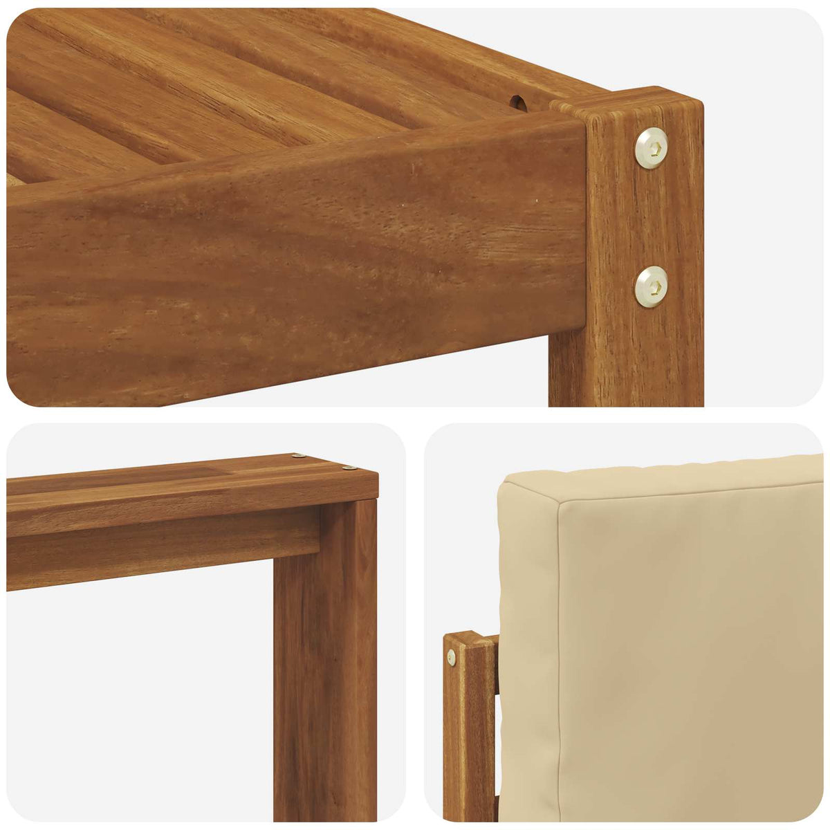 Set vanjskih sofa 7 kom. Prirodna i bež
