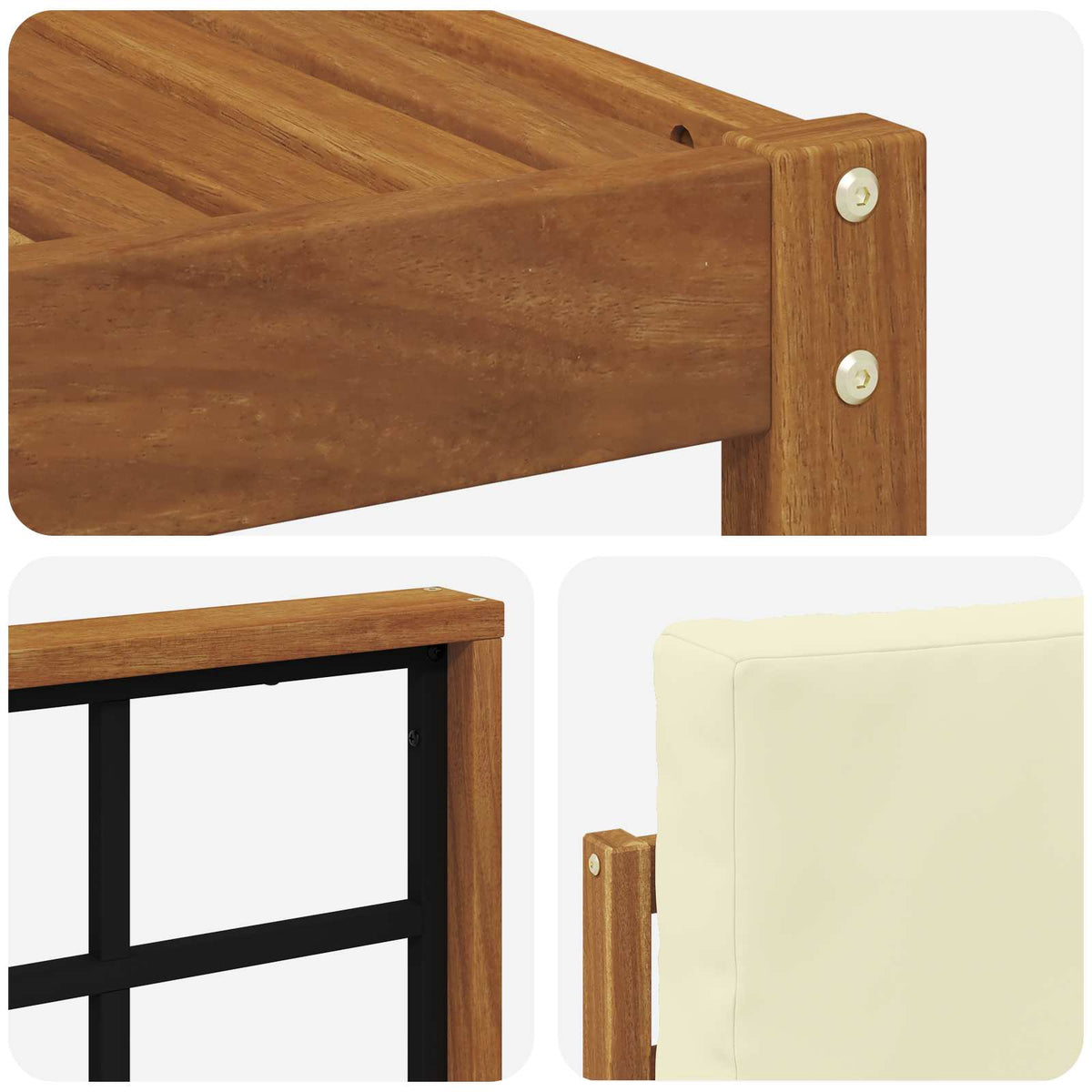 Set vanjskih sofa 7 kom. Prirodna i krem