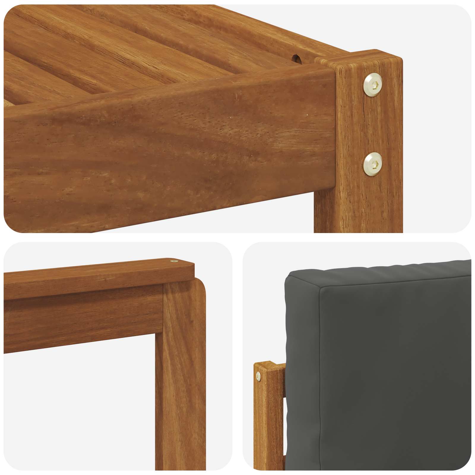Set vanjskih sofa s jastukom 8 pcs Prirodna i antracit