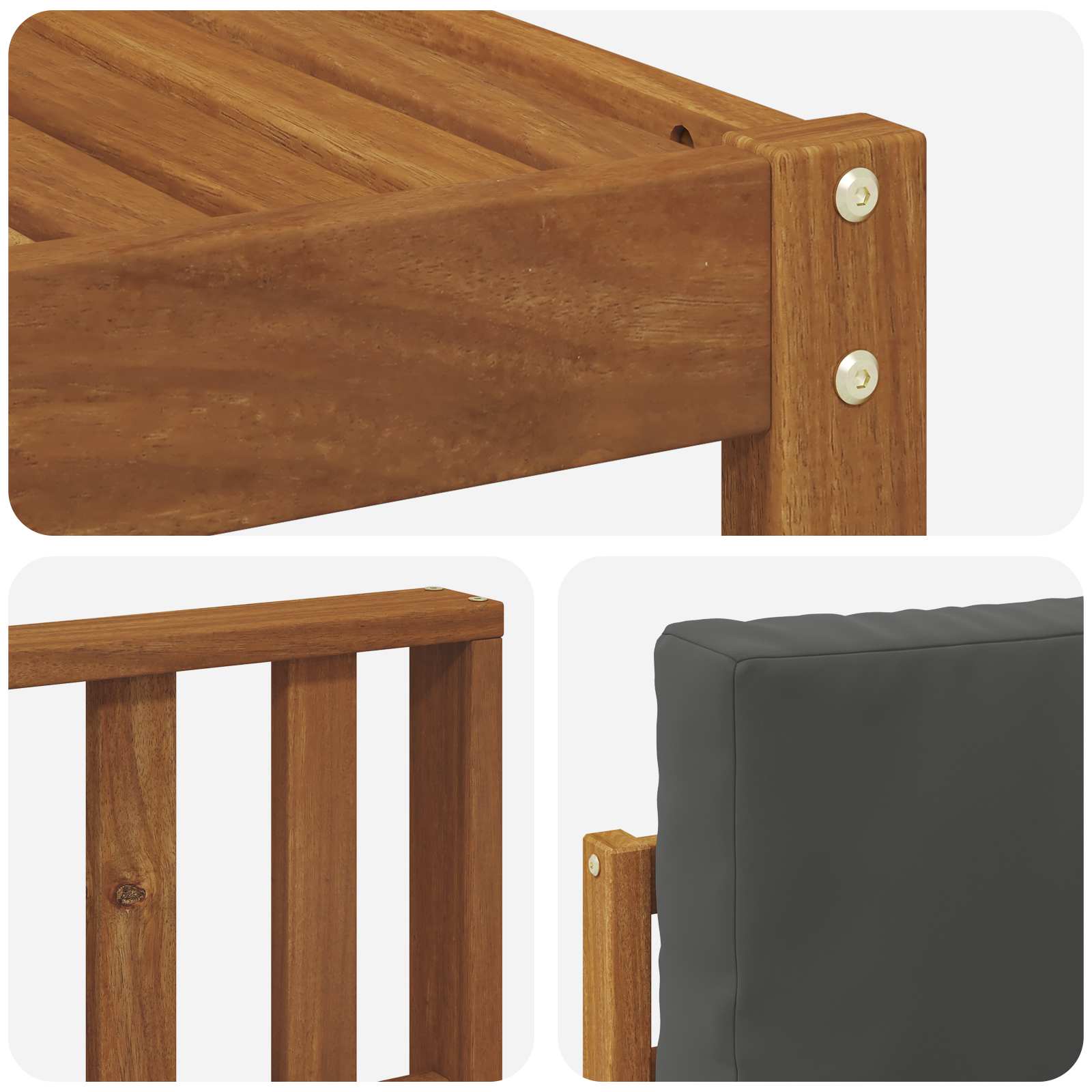 Set vanjskih sofa s jastukom 8 pcs Prirodna i antracit