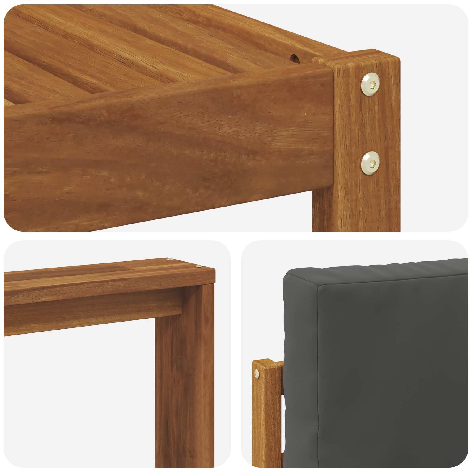 Set vanjskih sofa s jastukom 8 pcs Prirodna i antracit