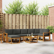 Set vanjskih sofa 8 kom. Prirodna i antracit