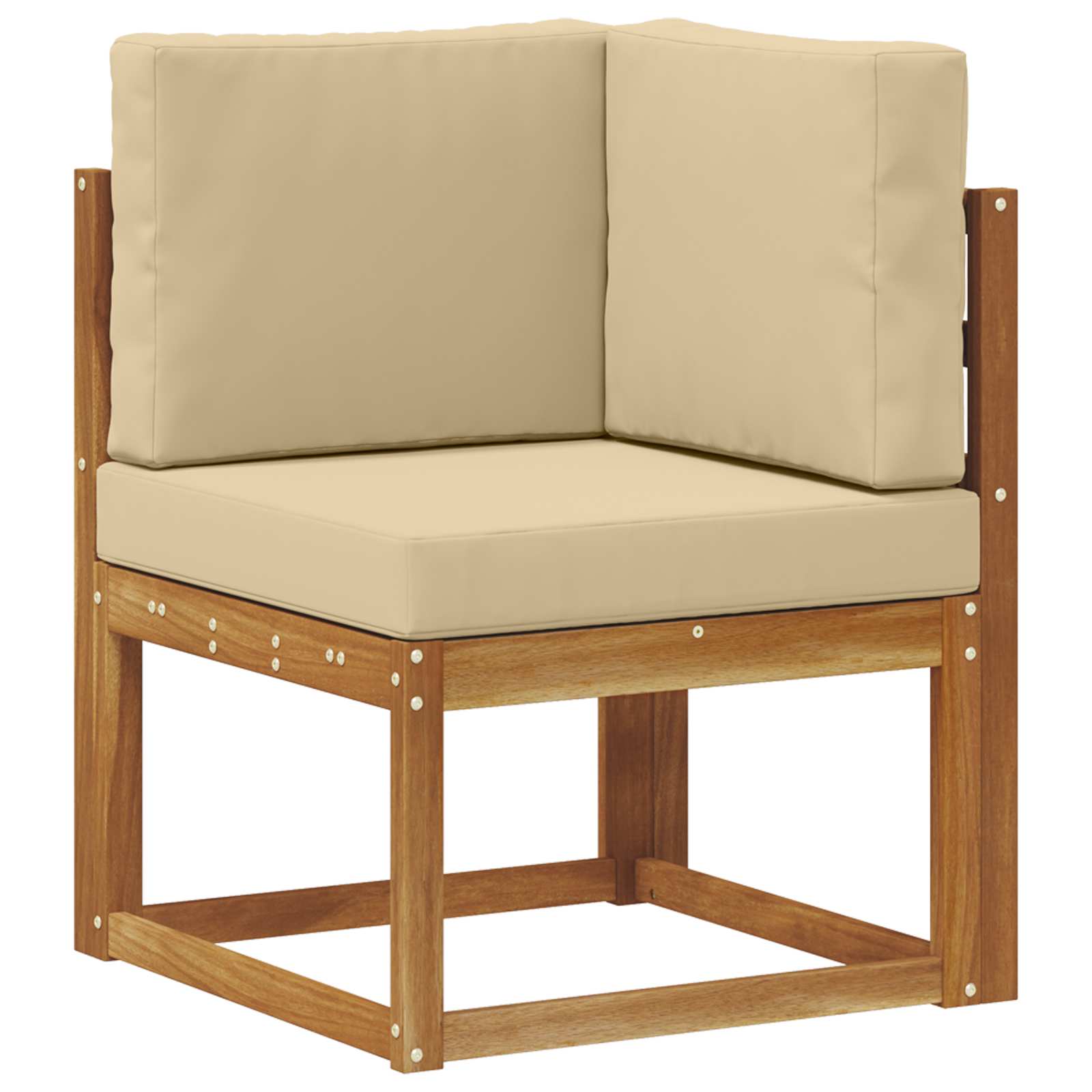 Set vanjskih sofa s jastukom 9 pcs Prirodna i bež