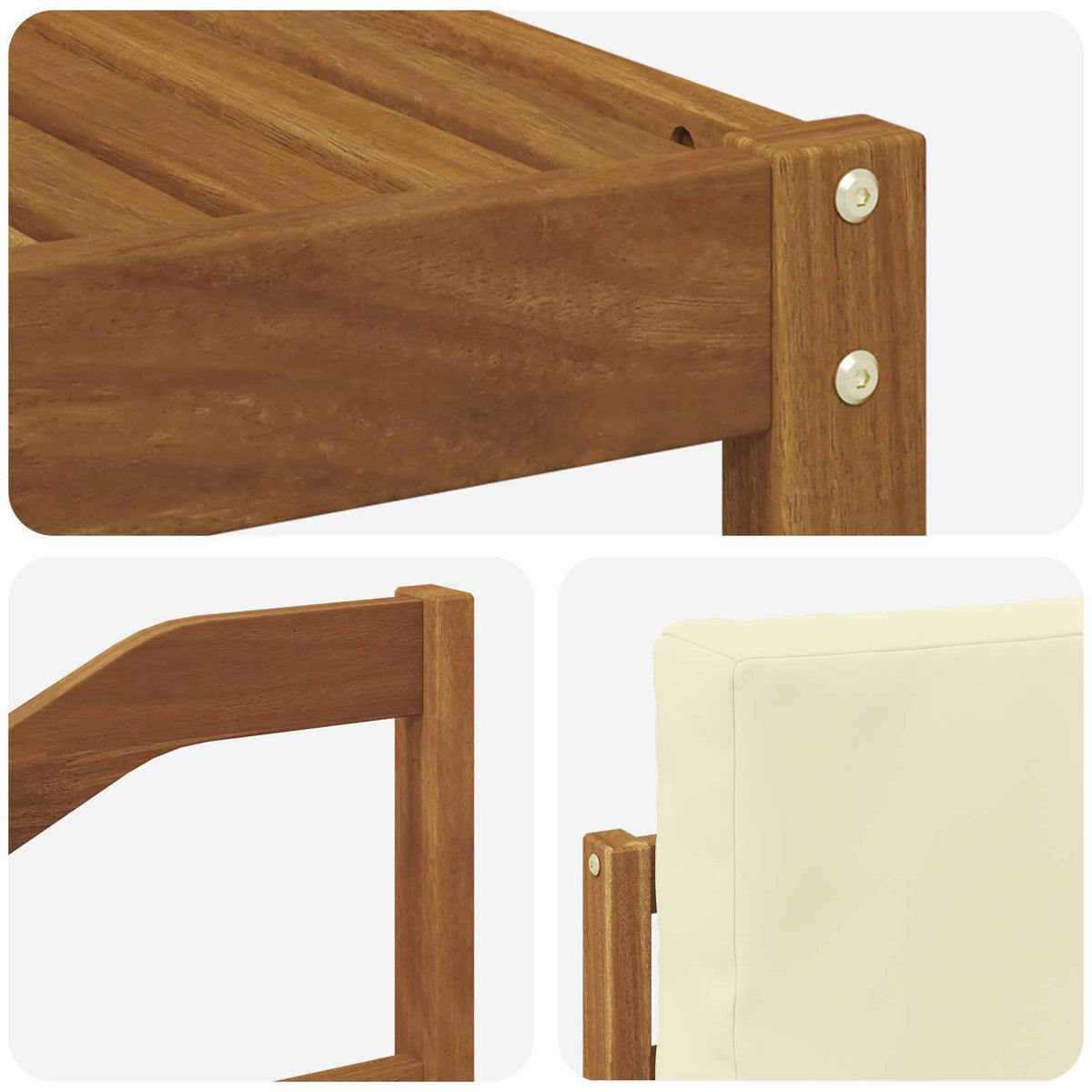 Set vanjskih sofa s jastukom 9 pcs Prirodna i krem