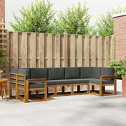 Set vanjskih sofa 7 kom. Prirodna i antracit