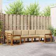Set vanjskih sofa 7 kom. Prirodna i bež