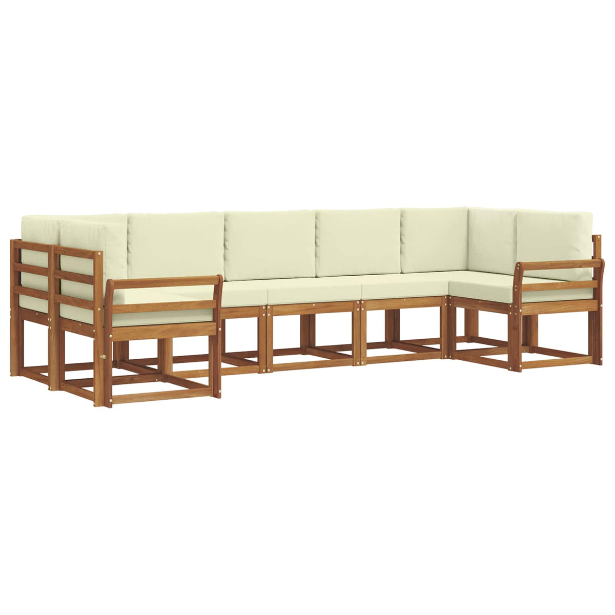 Set vanjskih sofa 7 kom. Prirodna i krem