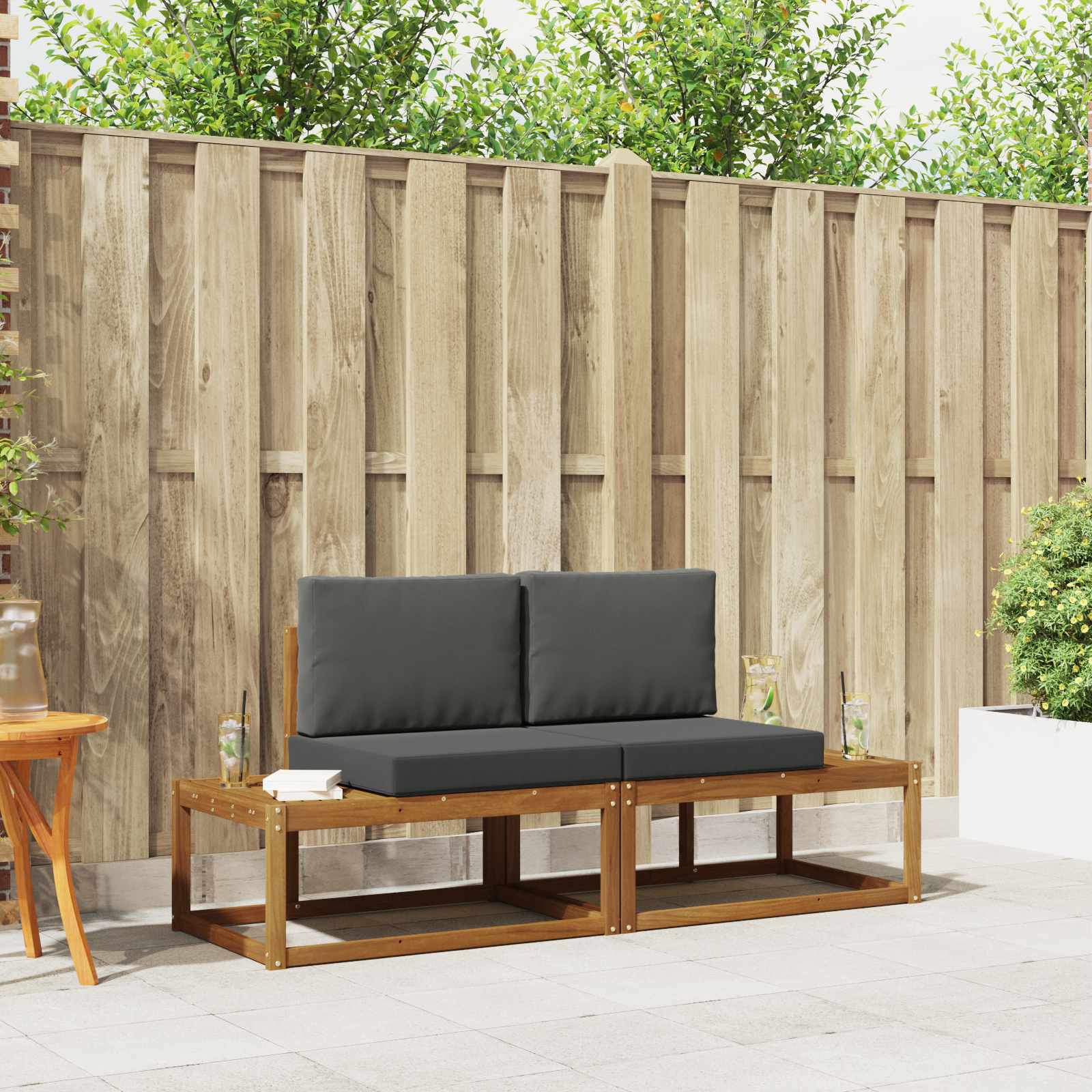 Set vanjskih sofa s jastukom 2 pcs Prirodna