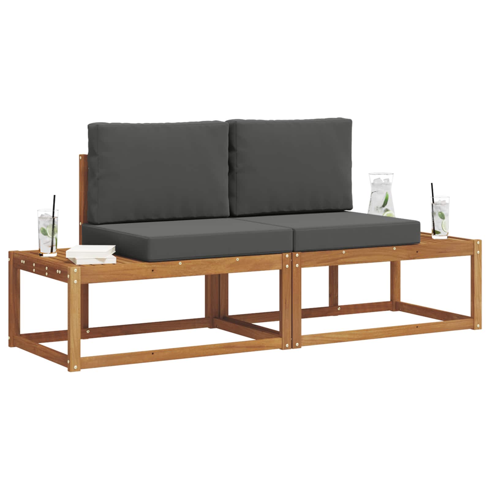 Set vanjskih sofa s jastukom 2 pcs Prirodna