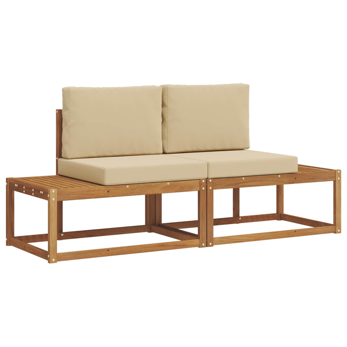 Set vanjskih sofa s jastukom 2 pcs Prirodna