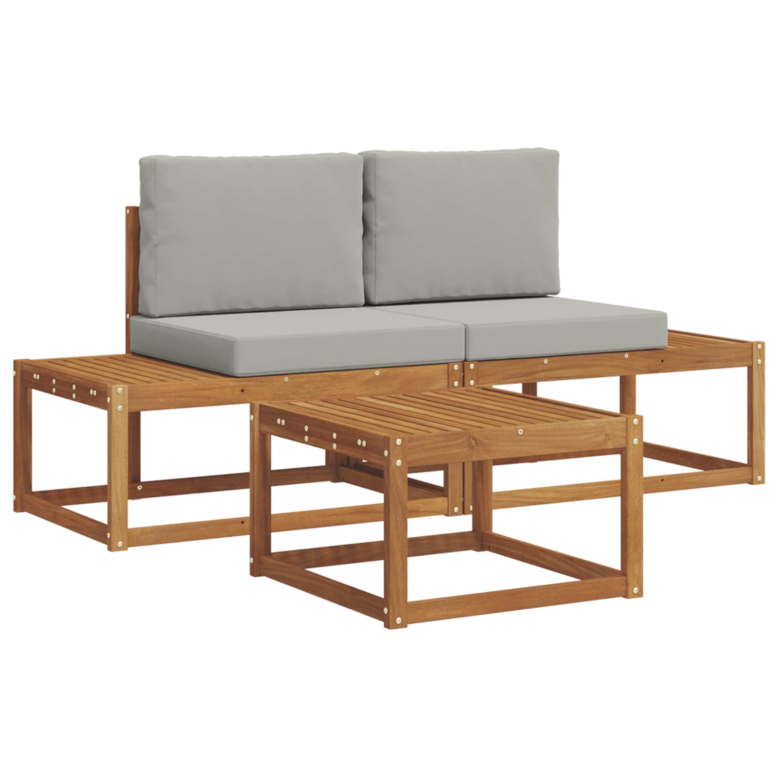 Set vanjskih sofa s jastukom 3 pcs Prirodna