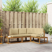 Set vanjskih sofa s jastukom 4 Komad Prirodna i bež