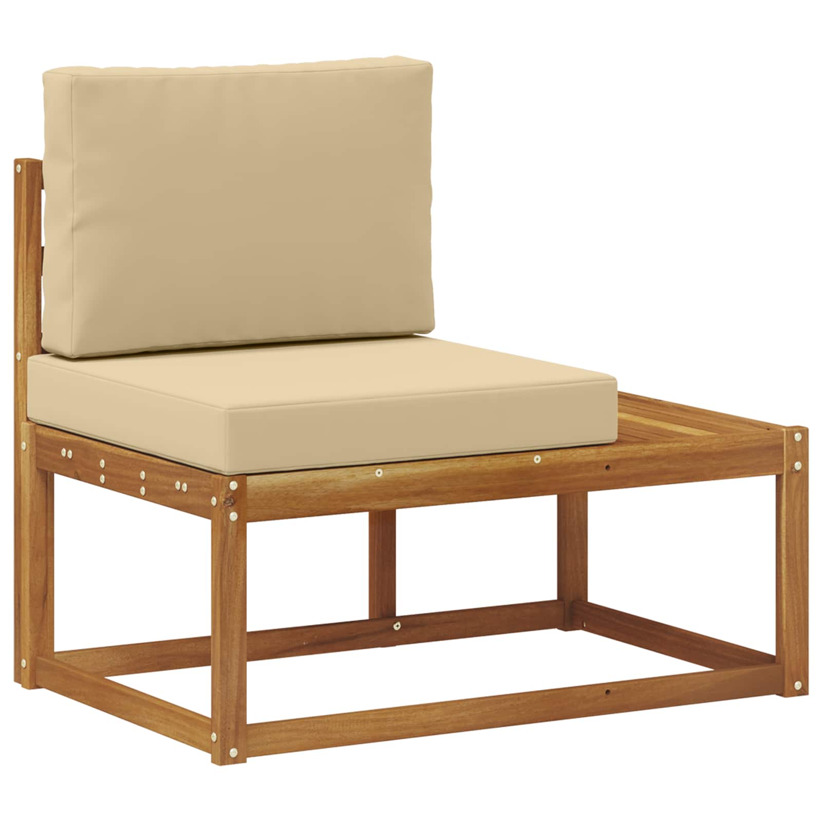 Set vanjskih sofa s jastukom 4 Komad Prirodna i bež
