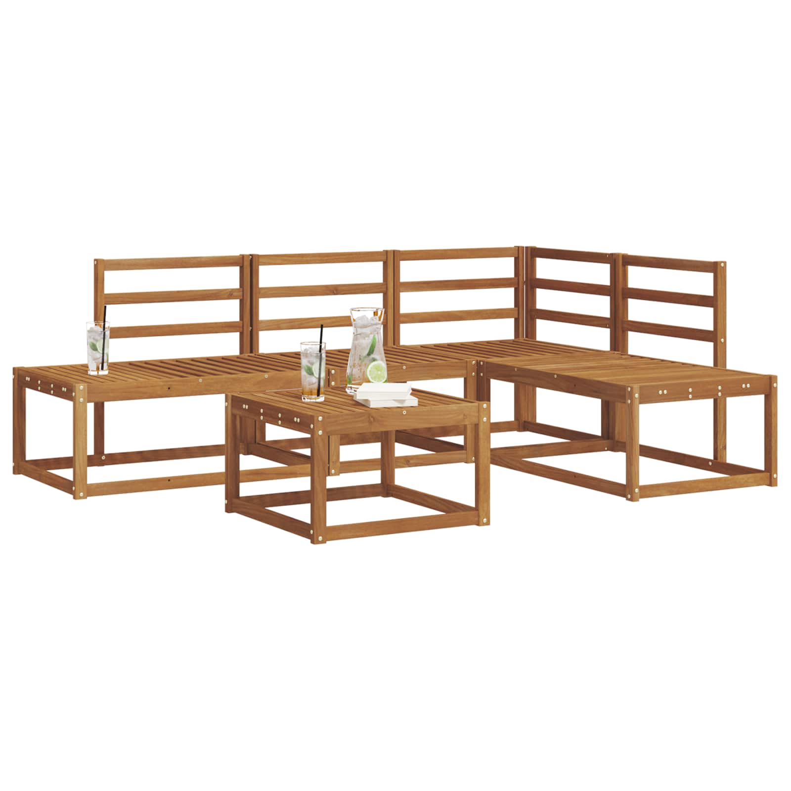 Set vanjskih sofa 5 Komad Prirodna Čvrsto drvo akacije