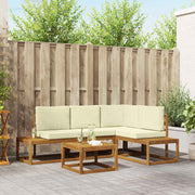 Set vanjskih sofa s jastukom 5 Komad Prirodna i krem