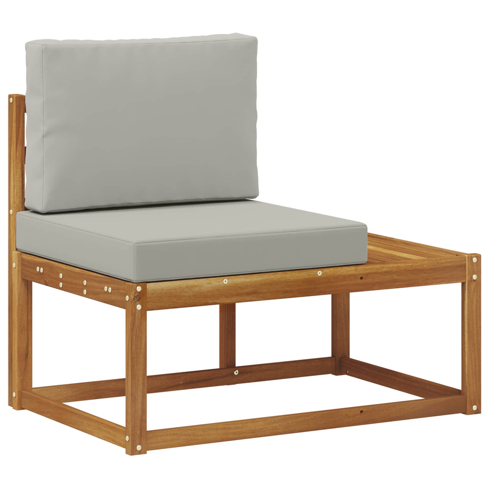 Set vanjskih sofa s jastukom 7 Komad Prirodna i svijetlo siva