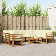 Set vanjskih sofa s jastukom 10 pcs Prirodna i krem