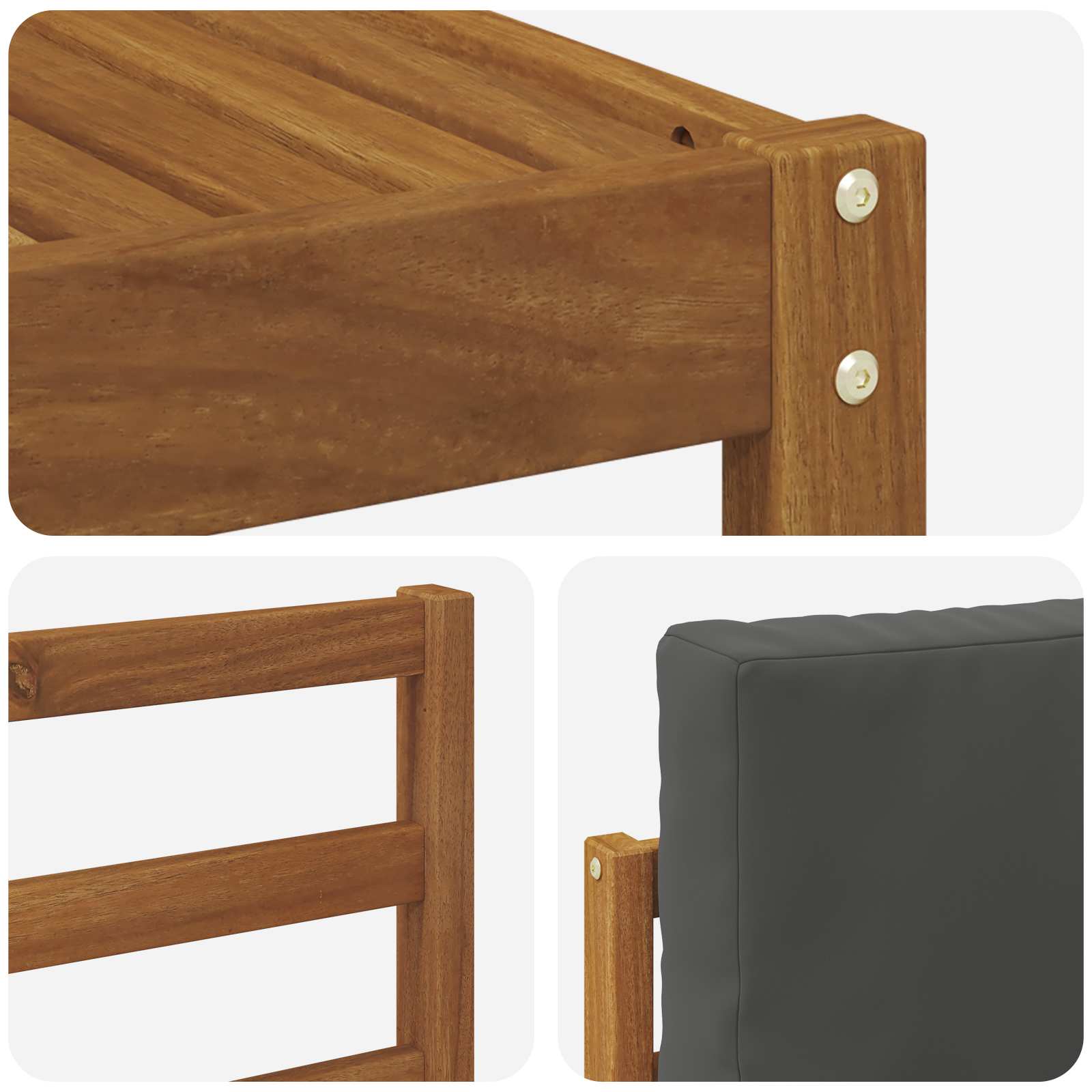 Set vanjskih sofa s jastukom 10 pcs Prirodna i antracit