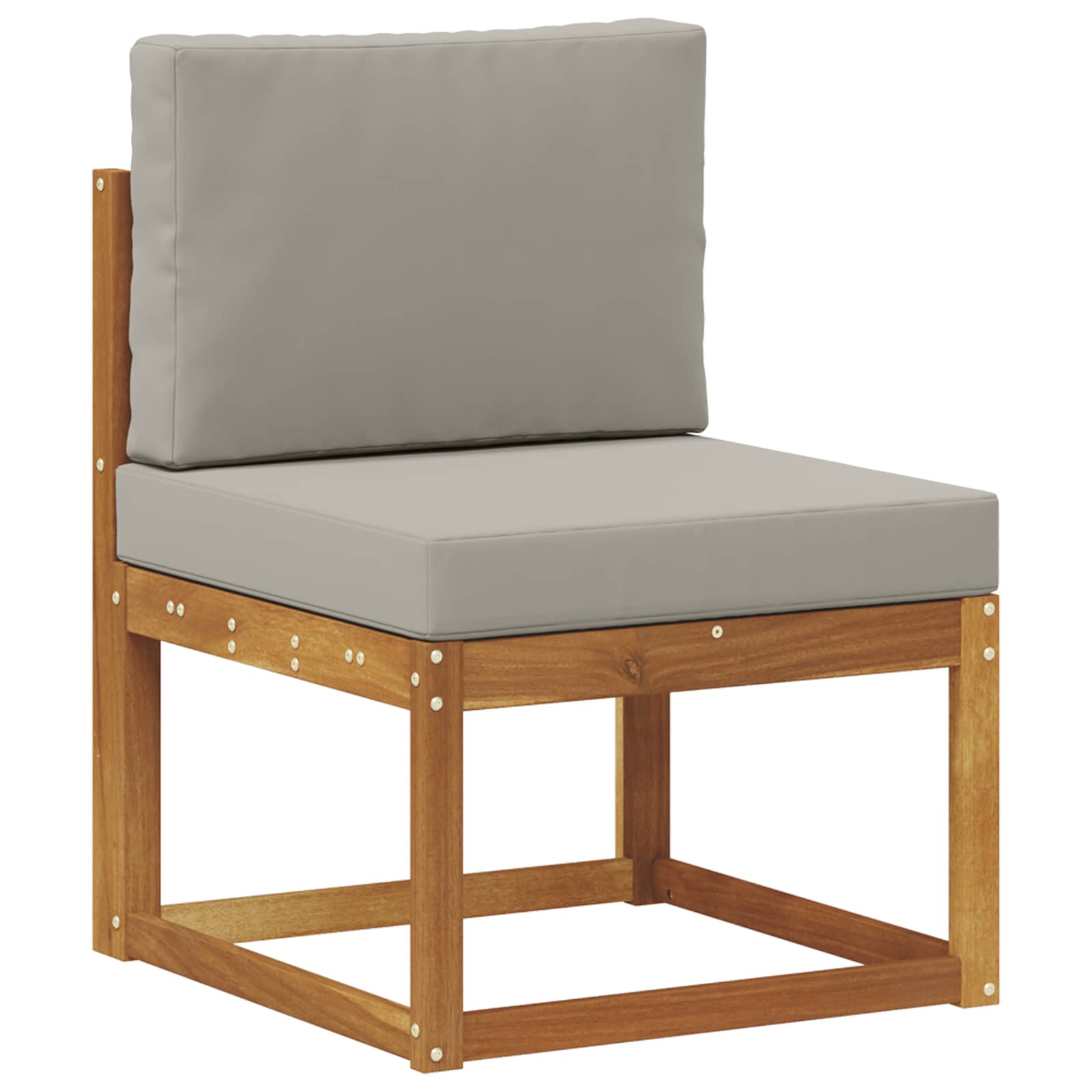 Set vanjskih sofa s jastukom 10 pcs Prirodna i svijetlo siva
