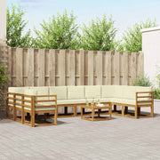 Set vanjskih sofa s jastukom 11 pcs Prirodna i krem