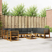 Set vanjskih sofa s jastukom 11 pcs Prirodna i antracit
