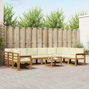 Set vanjskih sofa s jastukom 11 pcs Prirodna i krem