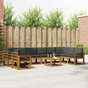 Set vanjskih sofa s jastukom 11 pcs Prirodna i antracit