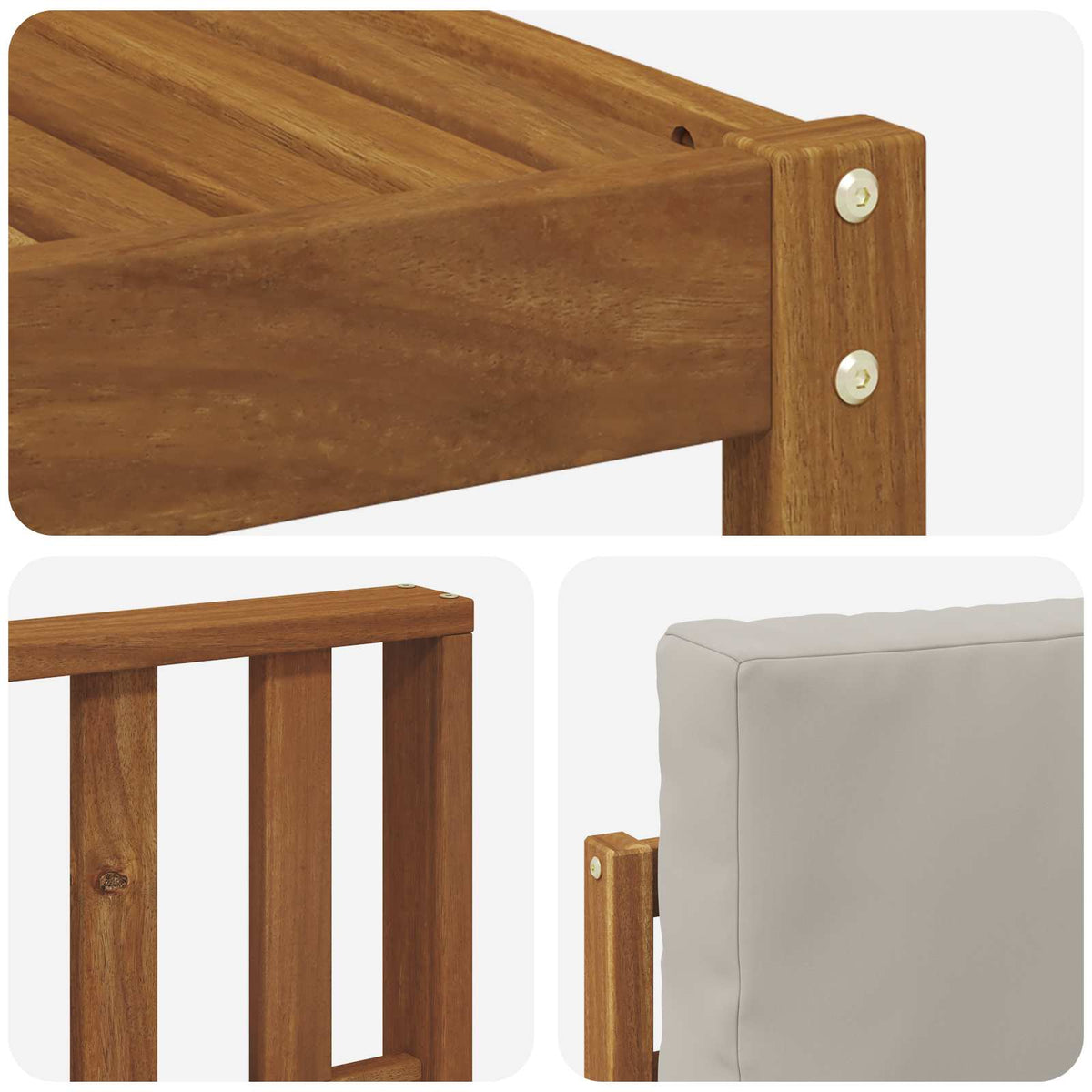 Set vanjskih sofa s jastukom 11 pcs Prirodna i svijetlo siva