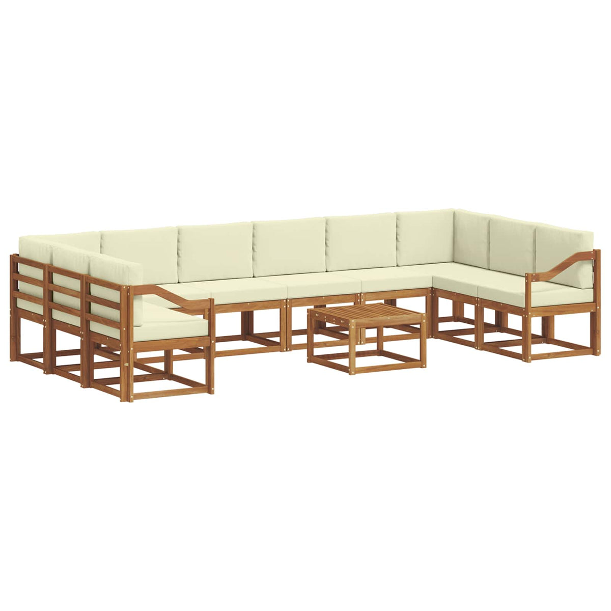 Set vanjskih sofa 11 kom. Prirodna i krem
