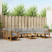 Set vanjskih sofa 11 kom. Prirodna i svijetlo siva