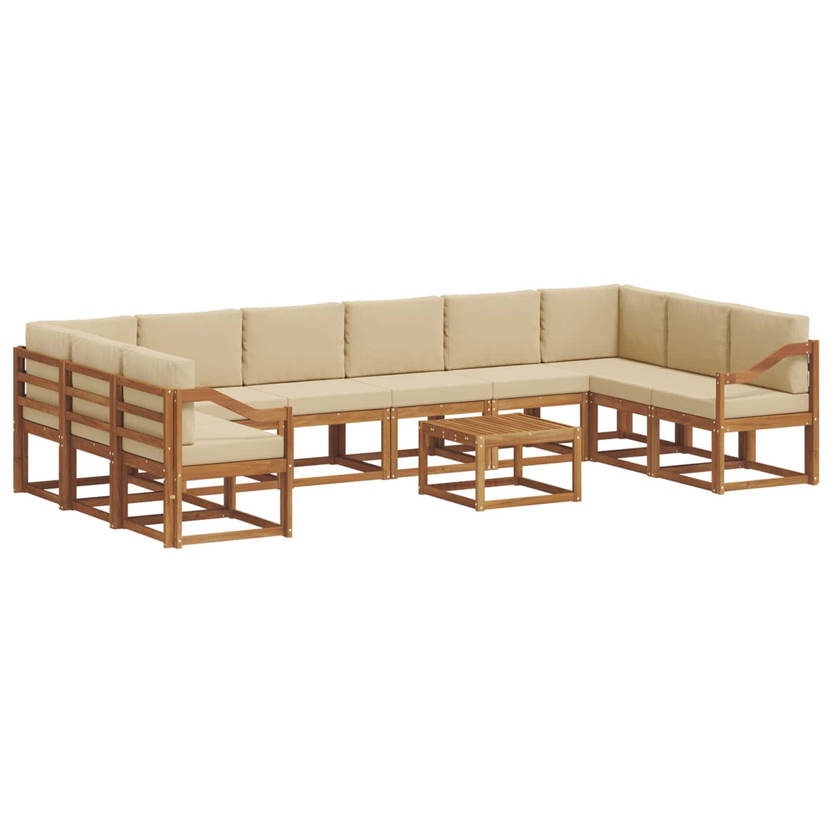 Set vanjskih sofa 11 kom. Prirodna i bež