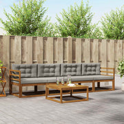 Set vanjskih sofa 5 pcs Prirodna i svijetlo siva