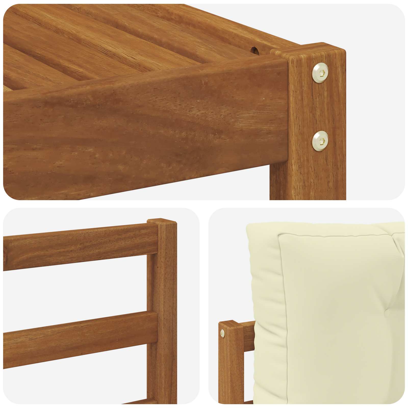 Set vanjskih sofa 7 pcs Prirodna i krem