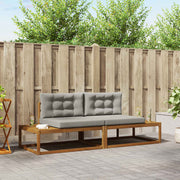 Set vanjskih sofa s jastukom Prirodna i svijetlo siva