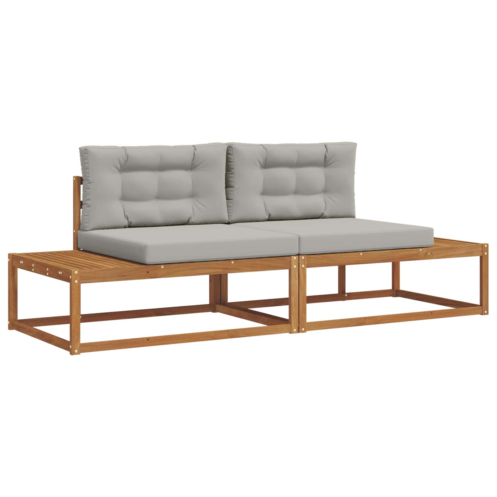 Set vanjskih sofa s jastukom Prirodna i svijetlo siva