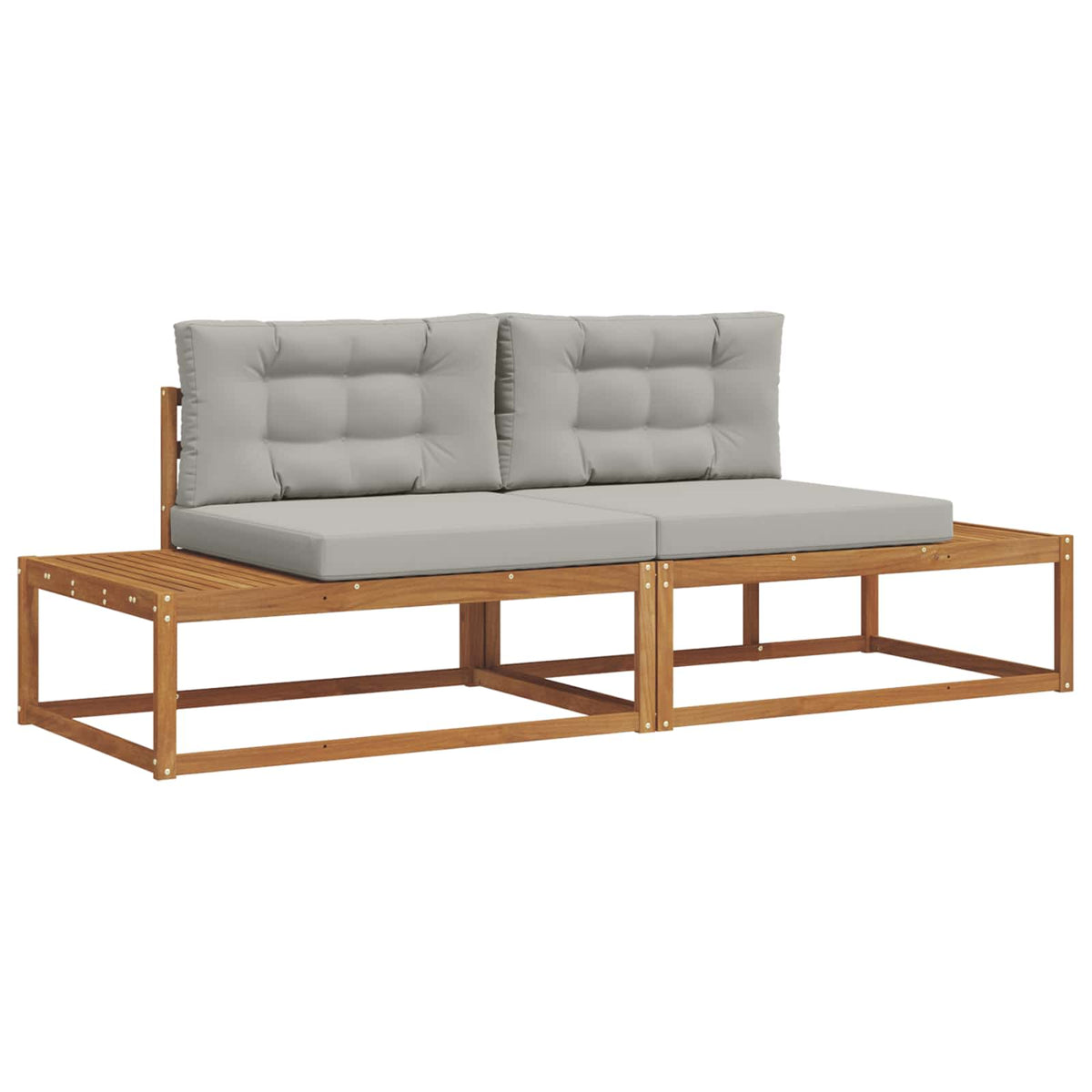 Set vanjskih sofa s jastukom Prirodna i svijetlo siva