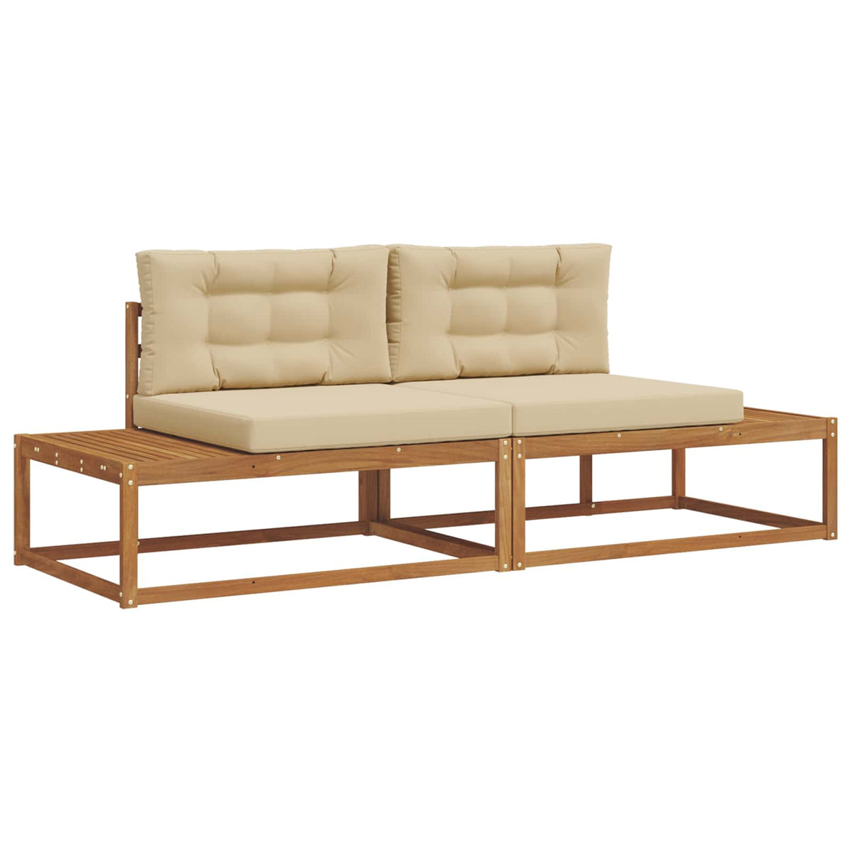 Set vanjskih sofa s jastukom Prirodna i bež