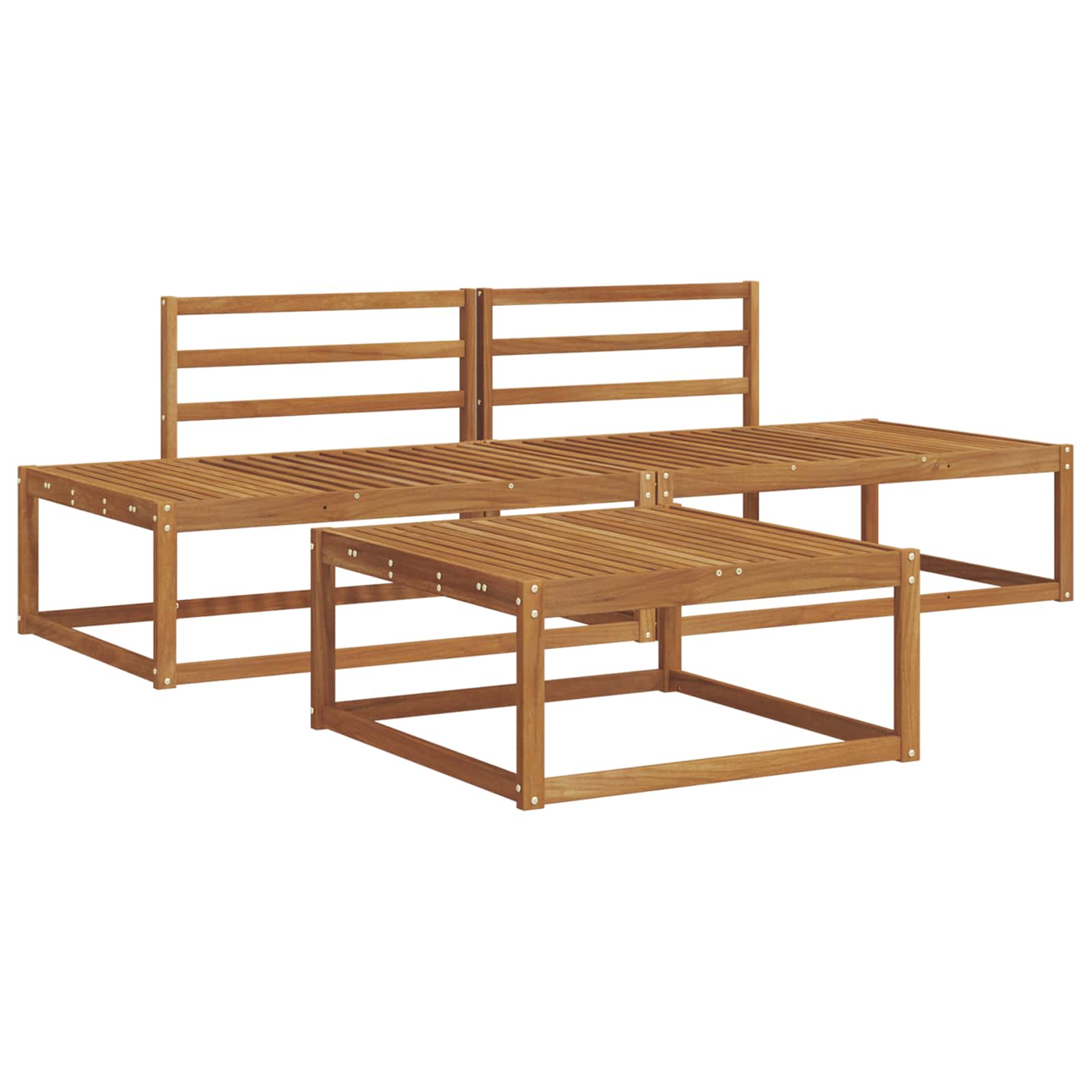 Set vanjskih sofa Prirodna Čvrsto drvo akacije
